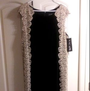 Black & Gold Designer Prom Dress